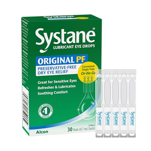 Systane ORIGINAL Preservative Free Dry Eye Drops, 30 Ct Single Use Vials