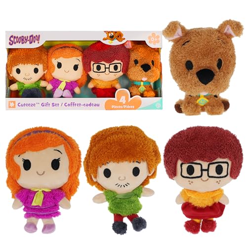 Kids Preferred Scooby-Doo 4 Piece Cuteeze Set - Scooby Doo, Shaggy, Velma, & Daphne Plush - for Baby and Toddler Boys & Girls - 6 Inches