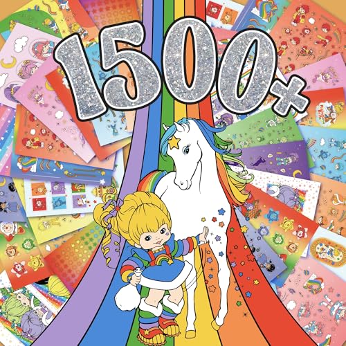 Rainbow Brite 1,500+ Sticker Book, Mega Sticker Pack, Cute Stickers for Teens, Kids, & Teachers, Retro Stationery Supplies, Kids Crafts Essentials, Classroom Prizes, Gifts for 4 Year Old Girl