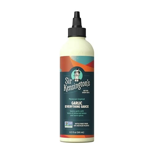 Sir Kensington's Everything Sauce Garlic Dressing Dip and Drizzle Keto Diet & Paleo Diet Certified Dairy Free Gluten Free Non- GMO Project Verified Shelf-Stable 8.3 oz