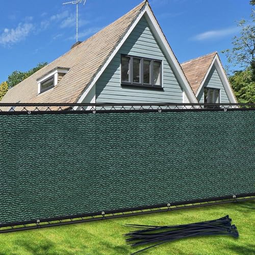 Privacy Screen Fence, TOTU 6ft x 50ft Heavy Duty Net Cover, for Wall Garden Yard Outdoor Home Decoration, Green