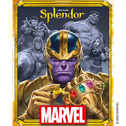 Asmodee Marvel Splendor Board Game - Unite Heroes and Gems in an Epic Strategy Adventure, Family Game for Kids and Adults, Ages 10+, 2-4 Players, 30 Minute Playtime