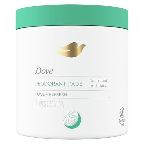 Dove Deodorant Cleansing Pads For Women Neutralize Odor & Gently Exfoliate To Refine Skin Texture, Fresh Water Lilly Scent,60 pads