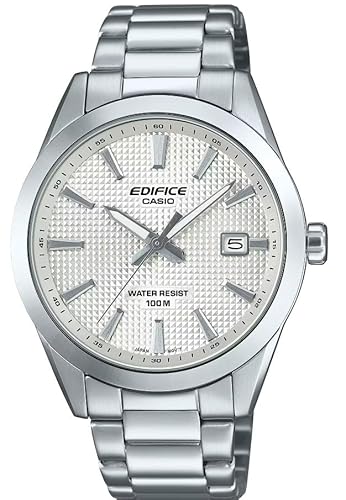 Casio Edifice | EFV160D Series | Date Indicator | Stainless Steel | 100M Water Resistant | Analog Watch | Silver/Silver