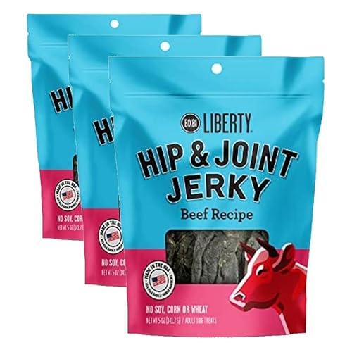 BIXBI Buckley Functional Healthy Hip and Joint Dog Jerky Treats, Beef Recipe, 5 Ounce (Pack of 3)