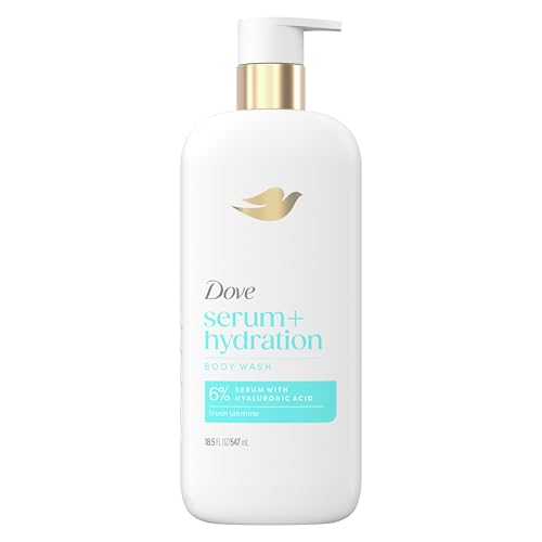 Dove Body Wash Hydration Boost Actively drenches dry skin 6% hydration serum with hyaluronic 18.5 oz
