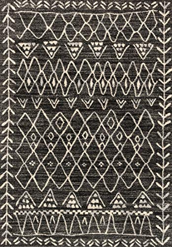 Loloi Emory Collection EB-09 Black/Ivory, Transitional Accent Rug, 3'-10" x 5'-7"