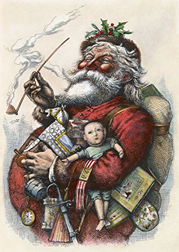 Nast Santa Claus 1880 Nwood Engraving After Thomas Nast Poster Print by (18 x 24)