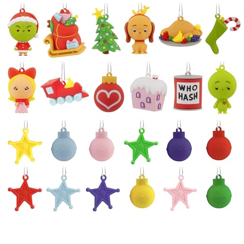 Hallmark Countdown Calendar Box with 24 Mini Ornaments, Dr. Seuss's How the Grinch Stole Christmas! Countdown Calendar and Miniature Ornaments, Gifts for Dr. Seuss Fans