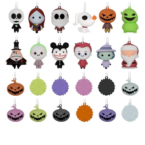 Hallmark Countdown Calendar Box with 24 Mini Ornaments, Disney Tim Burton's The Nightmare Before Christmas Countdown Calendar and Miniature Ornaments, Gifts for Disney Fans