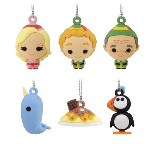 Hallmark Mini Christmas Ornaments, Elf Miniature Ornaments, Shatterproof, Set of 6, Christmas Movie Gifts