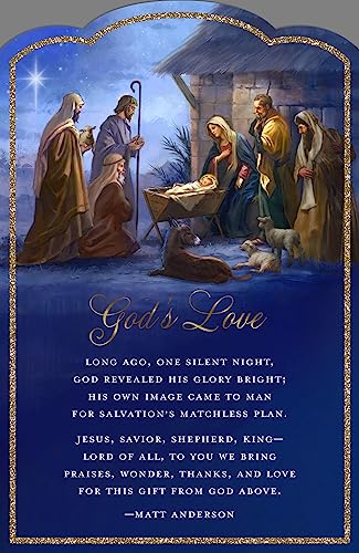 DaySpring - God's Love Nativity - 18 Premium Christmas Boxed Cards and Envelopes (U1005)