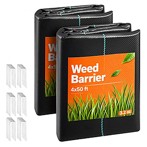 VEVOR Weed Barrier Fabric Heavy Duty 2-Pack 4' x 50' $15.39 Shipped