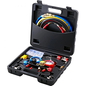 VEVOR 4-Way AC Manifold Gauge Set w/ 5ft Hoses & Couplers $40.90 + Free Shipping
