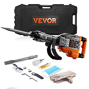 VEVOR 3500W Demolition Jack Hammer Concrete Breaker w/ 2 Chisels $122.09 Shipped