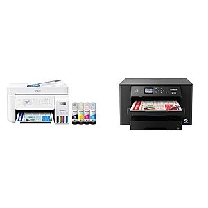 Epson EcoTank ET-4800 Wireless All-in-One Cartridge-Free Supertank Printer with Scanner & Workforce Pro WF-7310 Wireless Wide-Format Printer with Print up to 13" x 19" $379.98
