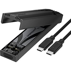 SABRENT m.2 usb adapter USB-C NVMe Enclosure & Reader, M.2 PCIe SSD, 10Gbps (EC-PNVO) $19.99