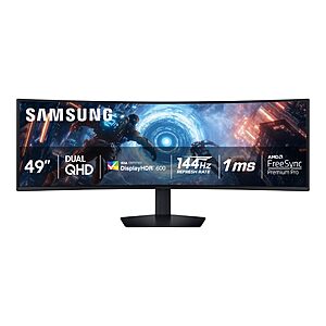 SAMSUNG 49-inch Odyssey G9 (G91F) DQHD, 144Hz, Curved Gaming Monitor, Ultra-Wide 32:9 Screen, DisplayHDR 600 $699.99 @Amazon