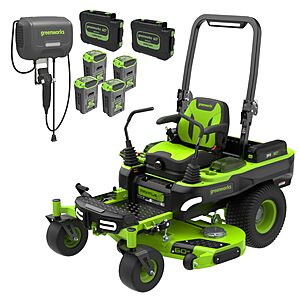 Greenworks 60V 60" MaximusZ Zero Turn Riding Lawn Mower, (2) 20.0Ah + (4) 8.0Ah Batteries and 1.5kW Fast Charger $4999.99