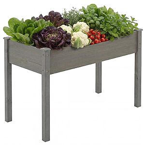 DUMOS 48x24x30 Inch Raised Garden Bed, Elevated Wood Planter Box with Legs $46.98