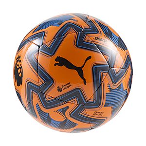 PUMA Unisex Orbita Play Premier League Machine Stitched Soccer Ball, Orange Glo-Racing Blue- Black AH25, 3 Puma Orbita Play Pl Brilliance $12.5