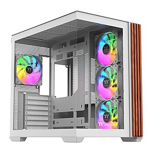 Thermaltake View 380 WS ARGB; Mid Tower Chassis; Side Wood Trim; 4x120mm ARGB Lite Fans Included; 415mm GPU Clearance $79.99