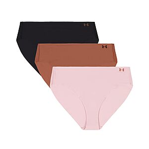 Under Armour Women's 3-pack Pure Stretch No Show Bikini Underwear, All-day Comfort Fit & Ultra-soft, variouse sizes (XS, S, M, L, XL) $12.47