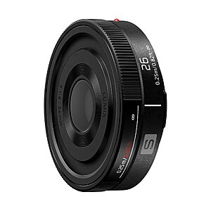 Panasonic LUMIX Full Frame Camera Lens, S 26mm F8 - S-R26 $199.99