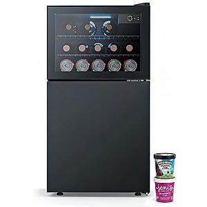 Antarctic Star 2.6 Cu. Ft Compact Beverage Refrigerator with Freezer, Mini Fridge, Adjustable Temp, Reversible Door, LED Light for Home Office Bar Bedroom $189.99 @Amazon