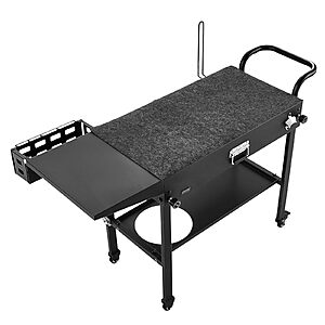 VEVOR Outdoor Grill Cart, 31.0 x 17.0 inch Tabletop Size Grilling Table, Foldable Outdoor Cooking Table $89.99