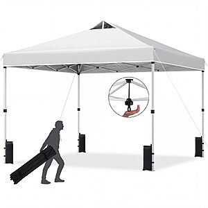 Tangkula 10 x10 Ft Pop Up Canopy with Center Lock, various colors, from $70.87