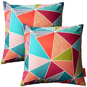 Modway Outdoor Indoor Two All Weather Patio Throw Pillows 2 Count, various colors $13.2