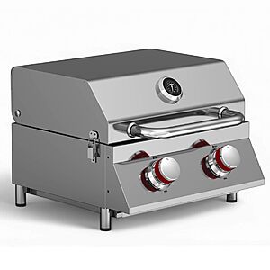 GasOne Portable Propane Grill &ndash; 16-inch Stainless Steel Tabletop Grill &ndash; Tabletop Gas Grill with Heat Control and Built-In Thermometer $109.43