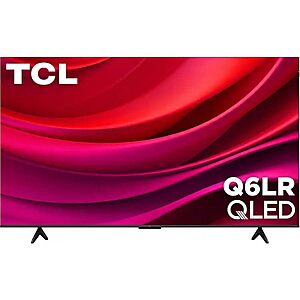 TCL 50" Class Q6LR Series 4K QLED, HDR Smart TV with Roku, High Brightness+ LED Backlight, Auto Game Mode, Motion Rate 240 with MEMC $267.99 @Amazon