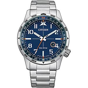 CITIZEN Men's Eco-Drive Avion 43mm Stainless Steel BM7550-52L $174