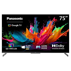 Panasonic W85 Series QD-Mini LED 4K UHD Glare Free Ultra Google TV, HDR10+, Dolby Vision, Dolby Atmos, 55 Inch $449.99, 65 Inch $549.99, 75-inch