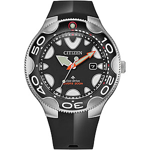CITIZEN Promaster Dive Eco Drive Orca Watch, Stainless Steel Case, Black Polyurethane Strap, 3 Hand, ISO Compliant (Model:BN0230-04E) $314.54 @Amazon