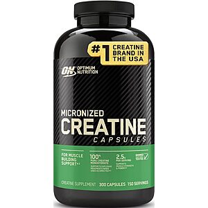Optimum Nutrition Micronized Creatine Monohydrate Capsules, 300 Ct