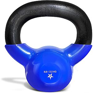 Yes4All Kettlebell, 5 lb Vinyl Coated Cast Iron Strength Training Kettlebells for Home Gym Exercises, Heavy Weights Gym $12.03 @Amazon
