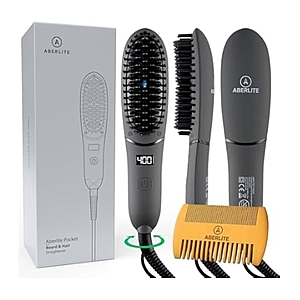 Compact Beard Straightener Brush for Men - $19.99 - Free shipping Woot!