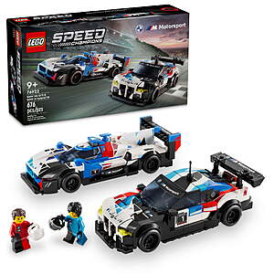 LEGO Speed Champions BMW M4 GT3 &amp; BMW M Hybrid V8 Building Toys - Race Car Toys for Kids, Boys &amp; Girls, Ages 9+ - Birthday Gift W/ 2 Minifigures - 76922