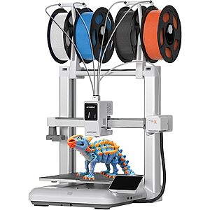 Anycubic Kobra X Multicolor 3D Printer, Easy Setup with Native 4-Color Printing Up 19 Color, 600mm/s Fast 3D Printing, AI Camera, Quiet 45dB, 260mm³, FDM for Kids Beginners Family Makers Professional