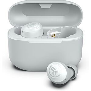 JLab Go Air Pop+ True Wireless Earbuds, in Ear Headphones, Bluetooth Earphones, 35H Playtime Ear Buds, Bluetooth Earbuds with Microphone, USB-C Charging Case, Dual Connect, EQ3 Sound, Cloud White