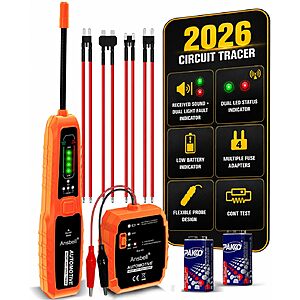 Ansbell Automotive Circuit Tester & Wire Tracer w/ Tone Generator (DC 6&ndash;42V) $21.86 + Free Shipping w/ Prime or on $35+