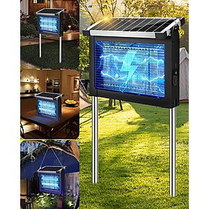4500V PhatroyYee Solar Bug Zapper w/ 10W Solar Panel & 4000mAh Rechargeable Battery $29.99 + Free Shipping