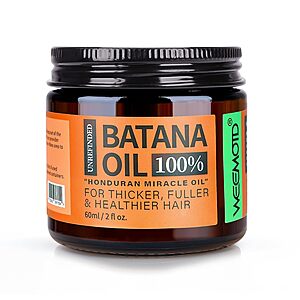 2-Oz WEEMOTD 100% Raw Unrefined Batana Oil For Hair $6.99 + Free Shipping w/ Prime or on $35+