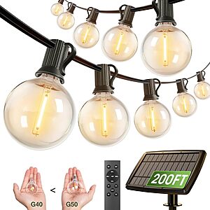 200' addlon Outdoor Waterproof Solar String Lights w/ Remote $30.49 + Free Shipping