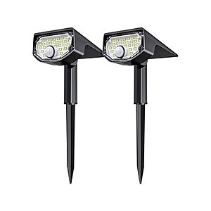 2 Pack 30LED AloftSun Solar Powered Motion Sensor Spotlights (Cool White) $13.99 + Free Shipping w/ Prime