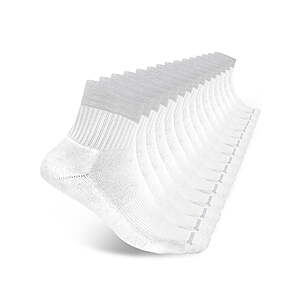 15-Pack Penn Men's Cushioned Quarter Socks (White or Black) $9.98 ($0.67/ea) + Free Shipping w/ Walmart+ or on $35+