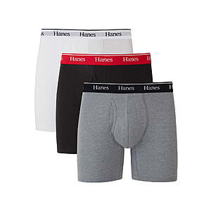 3-Pack Men's Cotton-Stretch Boxer Briefs (Various, Limited Sizes) from $7.43 + Free Shipping w/ Walmart+ or on $35+